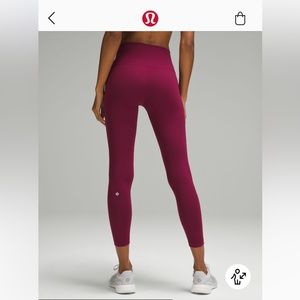 Lululemon Pink Sz 4 Wunder Train High Rise Tight 25 *sold out color*